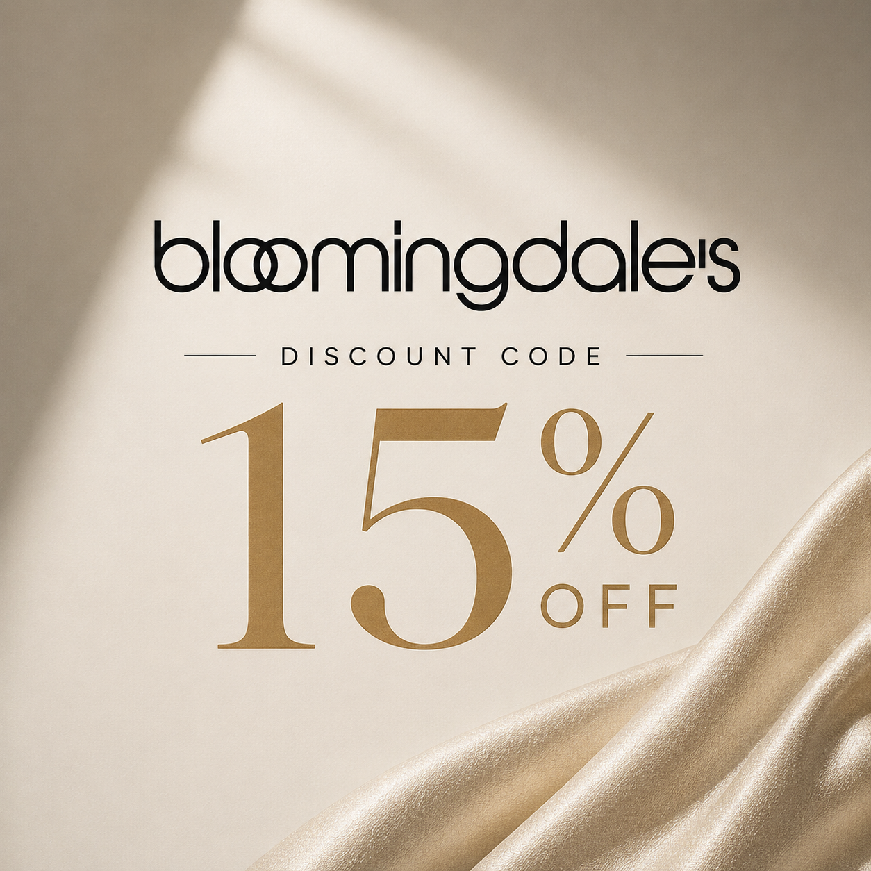 Code off Bloomingdale's 15%